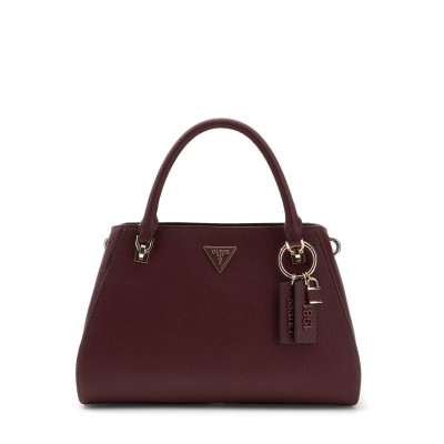 guess,women,s,noelle,satchel,bag,burgundy