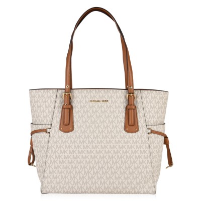 всички,чанти,аксесоари,на,разпродажба,michael,michael,kors,grained,leather,voyager,tote,bag,vanilla*