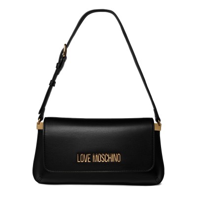 всички,чанти,love,moschino,logo,flat,shoulder,bag,black