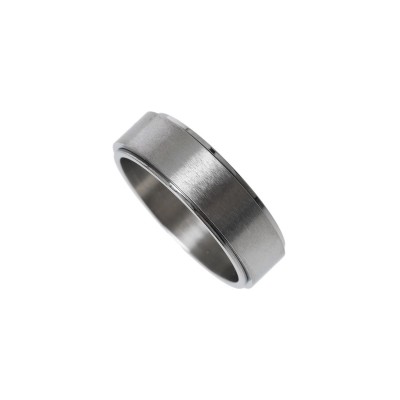 fabric,stainless,steel,spinner,ring,rhodium