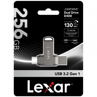 lexar,d40e,256gb,dual,drive,usb,flash,drive,3,2,gen,1,type,c,jump,drive,grey