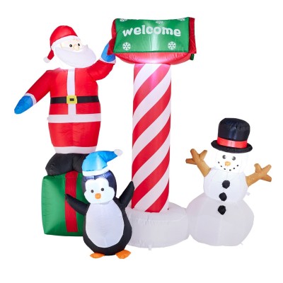 premier,decorations,christmas,inflatable,santa,penguin,snowman,santa,peng,snow