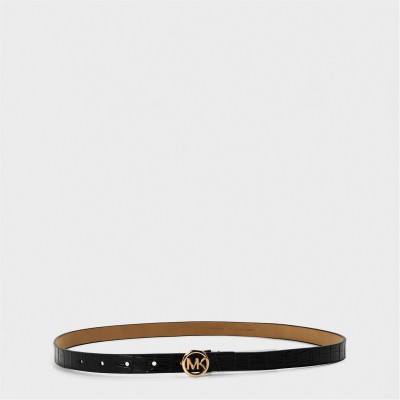 аксесоари,на,разпродажба,michael,michael,kors,women's,leather,belt,black,gold