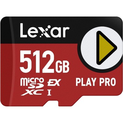 lexar,play,pro,512gb,microsd,express,memory,card,black
