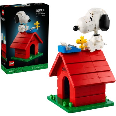 lego,ideas,peanuts,snoopy,s,doghouse,set,for,adults,21368,snoopy,doghouse