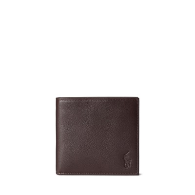 портмоне,портфейли,и,портмонета,мъжки,чанти,и,портмонета,polo,ralph,lauren,mens,pebble,leather,billfold,wallet,brown