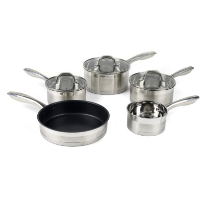 salter,timeless,collection,stainless,steel,5,piece,pan,set,silver