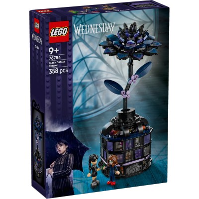lego,lego&#174;,wednesday,76784,black,dahlia,flower,halloween,gift,faux,plant,room,decor,tbc