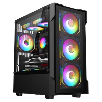 cit,bolt,black,micro,atx,gaming,case,with,4,x,120mm,argb,infinity,fans,30pc,tint,tempered,glass,black