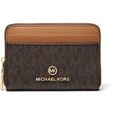портмоне,всички,чанти,michael,michael,kors,women's,jet,set,signature,zip,around,purse,brn,acorn,252