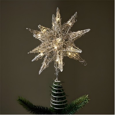 коледни,опаковки,и,декорации,the,spirit,of,christmas,led,tree,top,54,silver,one,size,silver