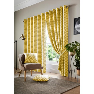 alan,symonds,cotswold,ring,top,lined,curtains,pair,ochre