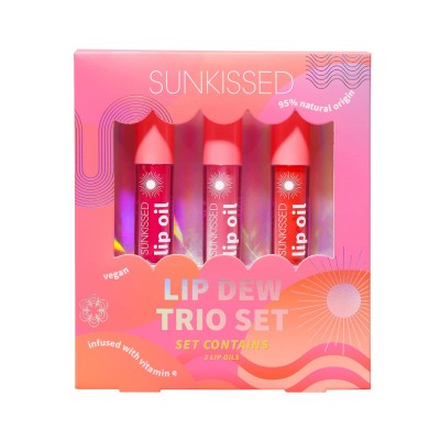 аксесоари,на,разпродажба,sunkissed,women's,lip,dew,trio,95pct.,natural,christmas,cosmetic,gift,set,multi