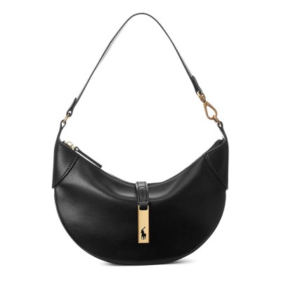 всички,чанти,polo,ralph,lauren,calfskin,mini,shoulder,bag,black
