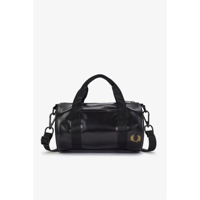 всички,чанти,fred,perry,unisex,adults,mini,barrel,holdall,black,gold,774