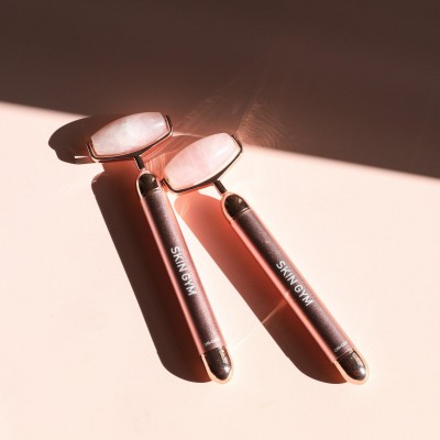 skin,gym,rose,quartz,vibrating,lift,contour,beauty,roller,pink