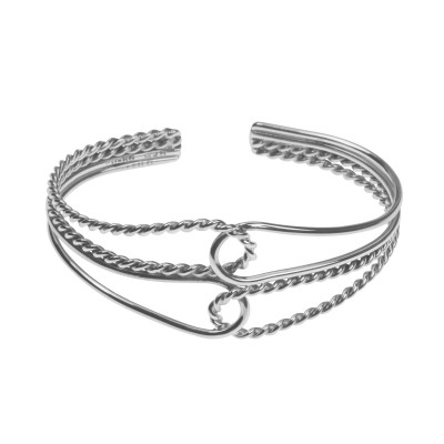 аксесоари,на,разпродажба,tianguis,jackson,tianguis,plain,and,twist,hoop,cuff,ld99,silver