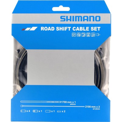 сигурност,и,поддръжка,за,велосипеда,shimano,road,gear,cable,set,y60098501,black