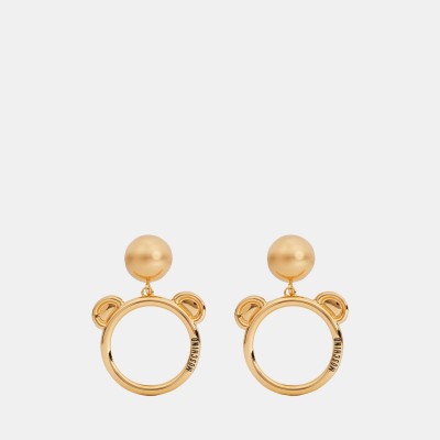 аксесоари,на,разпродажба,moschino,teddy,clip,earrings,gold,a0606