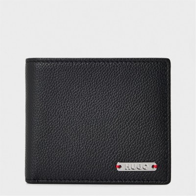 портмоне,портфейли,и,портмонета,мъжки,чанти,и,портмонета,hugo,grained,leather,trifold,wallet,black