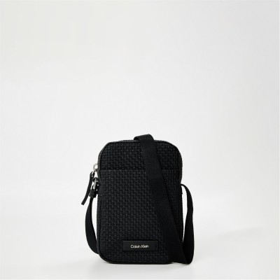 всички,чанти,calvin,klein,embossed,woven,reporter,bag,black
