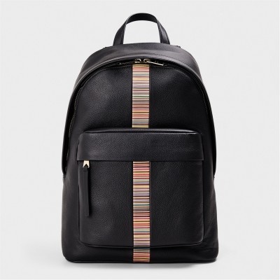 всички,чанти,paul,smith,leather,backpack,black