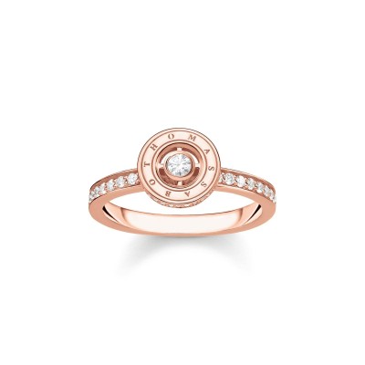 бижутерия,аксесоари,на,разпродажба,thomas,sabo,women,s,pav,circle,rose,gold,plated,band,ring,rose,gold