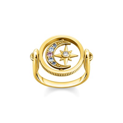 бижутерия,thomas,sabo,women's,celestial,stack,rings,gold
