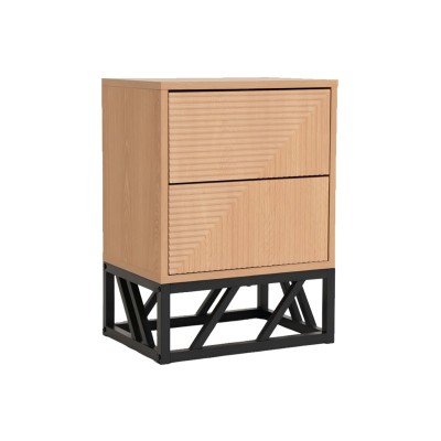 аксесоари,на,разпродажба,furniturer,grooved,oak,colour,wooden,bedside,table,with,2,drawers,brown