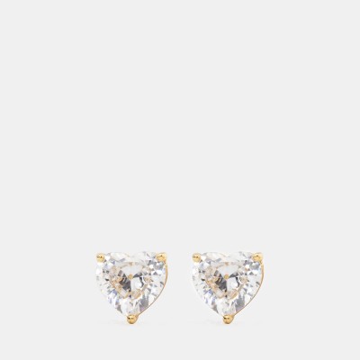бижутерия,аксесоари,на,разпродажба,kate,spade,women,s,my,love,glitter,heart,stud,earrings,clear,gold