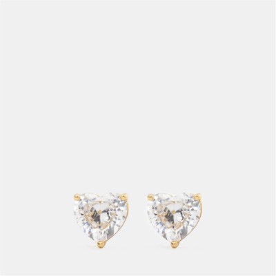 аксесоари,на,разпродажба,kate,spade,women's,my,love,glitter,heart,stud,earrings,clear,gold