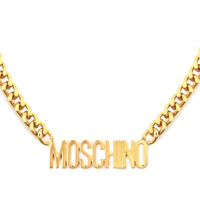 аксесоари,на,разпродажба,moschino,lettering,necklace,gold,a0606