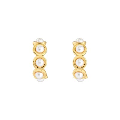 бижутерия,ted,baker,pheona,pearl,bubble,hoop,earring,gold,pearl
