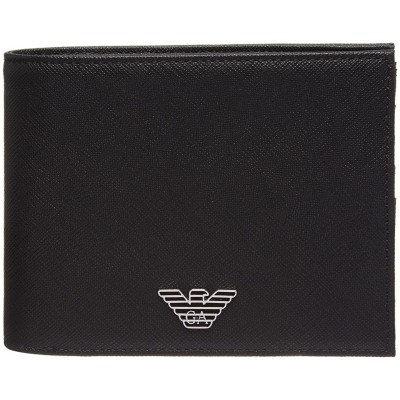 портмоне,портфейли,и,портмонета,мъжки,чанти,и,портмонета,аксесоари,на,разпродажба,emporio,armani,men's,badge,billfold,wallet,black,81072
