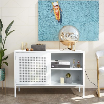 аксесоари,на,разпродажба,furniturer,storage,cabinet,with,shelves,and,perforated,door,white,96.5,x,40,x,64.5,cm,white