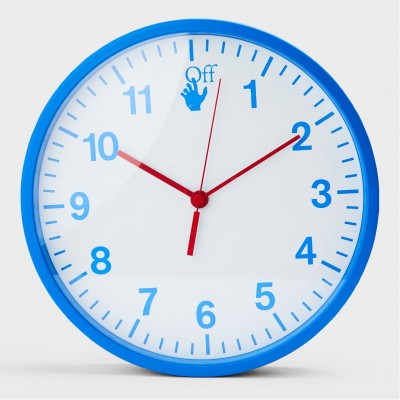 аксесоари,на,разпродажба,off,white,unisex,wall,clock,blue,fluo