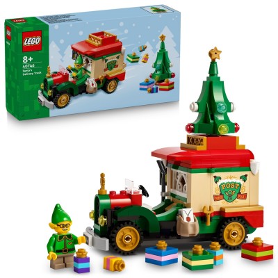 игри,и,технологии,всички,игри,и,играчки,lego,lego,santa&#8217;s,delivery,truck,pretend,play,toy,with,christmas,presents,and,elf,minifigure,40746,santas,tru