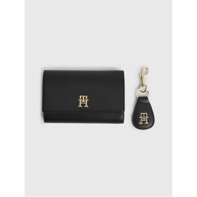 портмоне,всички,чанти,аксесоари,на,разпродажба,tommy,hilfiger,gp,med,flap,wallet,w,keyfob,black