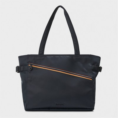 чанта,paul,smith,artist,stripe,tote,bag,sn99,blue