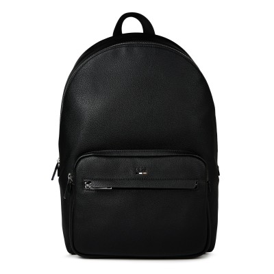 boss,men,s,ray,durable,textured,leather,backpack,black,001