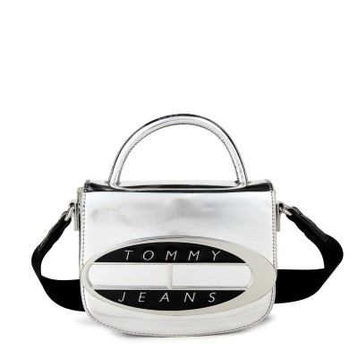 всички,чанти,аксесоари,на,разпродажба,tommy,jeans,logo,plaque,crossover,bag,silver,smu