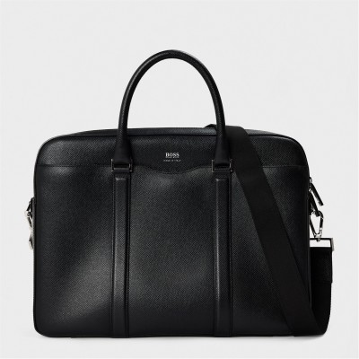 всички,чанти,boss,men's,signature,satchel,bag,black