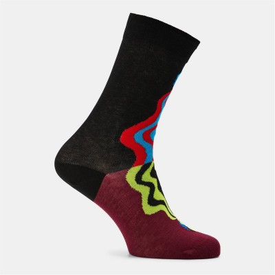 чорапи,на,разпродажба,всички,чорапи,happy,socks,double,clown,sk,99,black