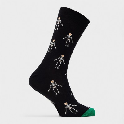 чорапи,на,разпродажба,всички,чорапи,аксесоари,на,разпродажба,happy,socks,hs,skeleton,sk,99,black