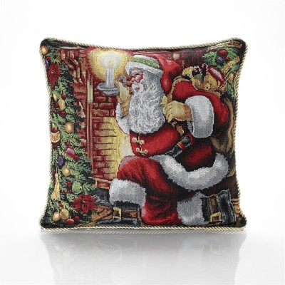 alan,symonds,santa,tapestry,christmas,cushion,multicolour