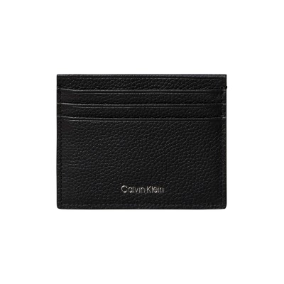 аксесоари,на,разпродажба,calvin,klein,foil,embossed,logo,leather,card,case,black