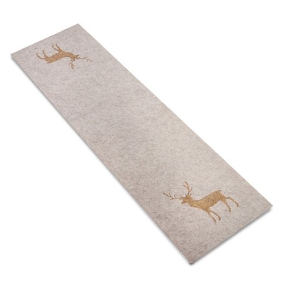 alan,symonds,gold,stag,beige,felt,table,runner,beige