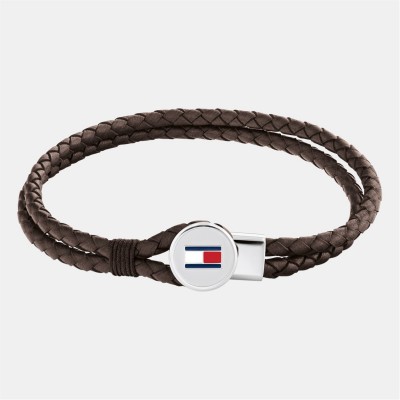 аксесоари,на,разпродажба,tommy,hilfiger,tommy,hilfiger,men&#8217;s,braided,leather,bracelet,brown