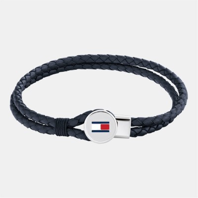 аксесоари,на,разпродажба,tommy,hilfiger,tommy,hilfiger,men&#8217;s,braided,leather,bracelet,blue