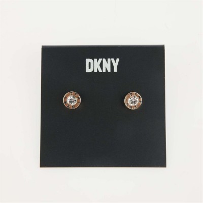 часовници,dkny,logo,stone,stud,earrings,gold